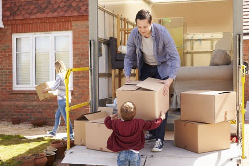 Removal team helping with a house move in Brent