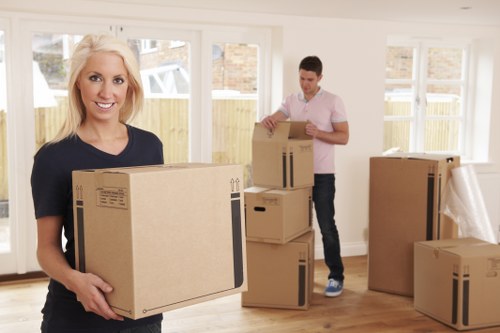 Residential moving van near properties in Brent