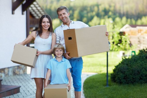 House movers preparing a residential move in Brent