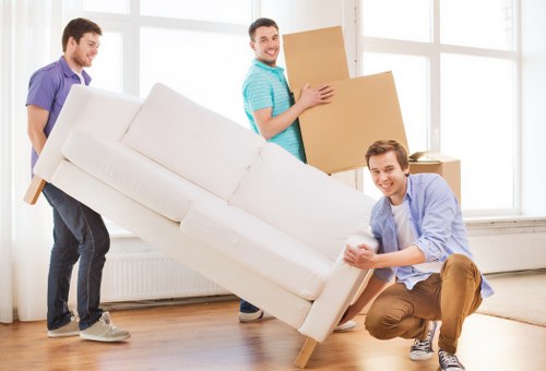 Moving van loaded for a local relocation in Brent